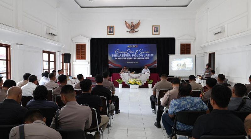 Tingkatkan Profesionalisme Penyidikan, Bidlabfor Polda Jatim Laksanakan Coaching Clinic dan Supervisi di Polres Pasuruan Kota