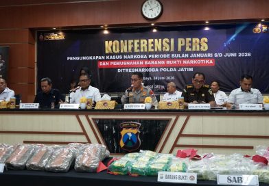 Polda Jatim Ungkap 3.157 Kasus Narkoba Semester I Tahun 2026, Selamatkan 2,79 Juta Jiwa dari Bahaya Narkotika