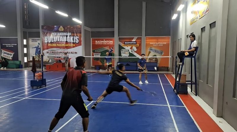 Junjung Sportivitas dan Kebersamaan, Polres Pasuruan Kota Gelar Laga Bulu Tangkis Antar Satfung dan Polsek Jajaran