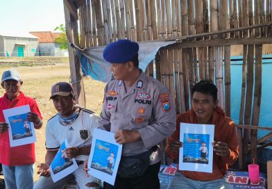 Jelang Tradisi Petik Laut, Satpolairud Polres Pasuruan Kota Berikan Imbauan Keselamatan kepada Nelayan
