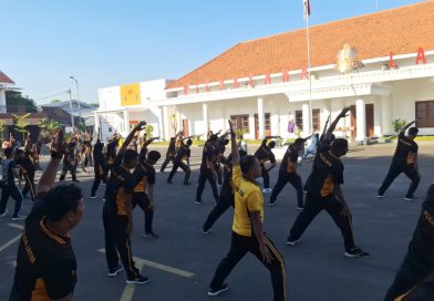 Jaga Kebugaran dan Kesiapan Fisik Personel, Polres Pasuruan Kota Gelar Olahraga Bersama
